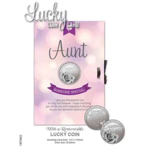 Lucky Coin & Greeting Card - Aunt