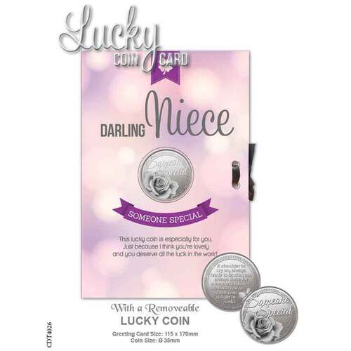 Lucky Coin & Greeting Card - Darling Niece