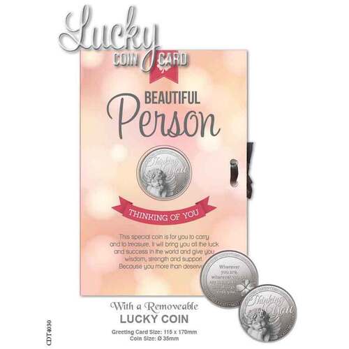 Lucky Coin & Greeting Card - Beautiful Person