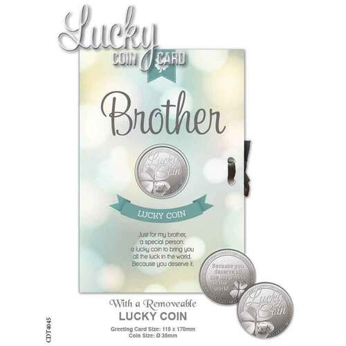 Lucky Coin & Greeting Card - Brother