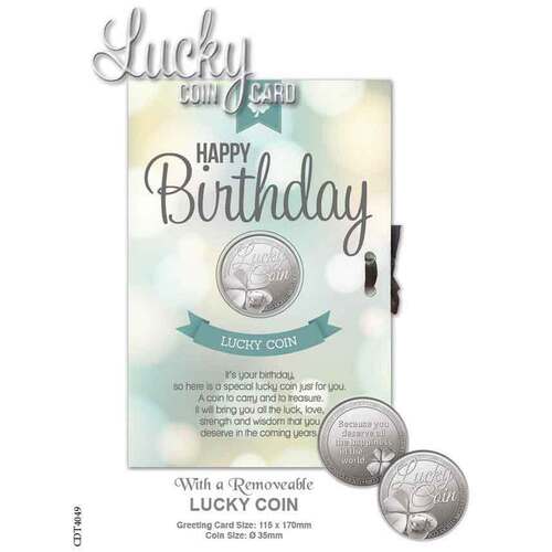 Lucky Coin & Greeting Card - Happy Birthday