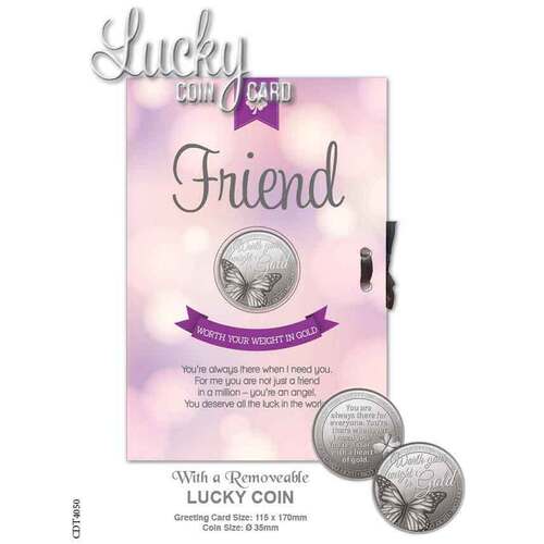 Lucky Coin & Greeting Card - Friend