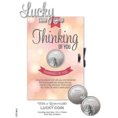 Lucky Coin & Greeting Card - Thinking of You