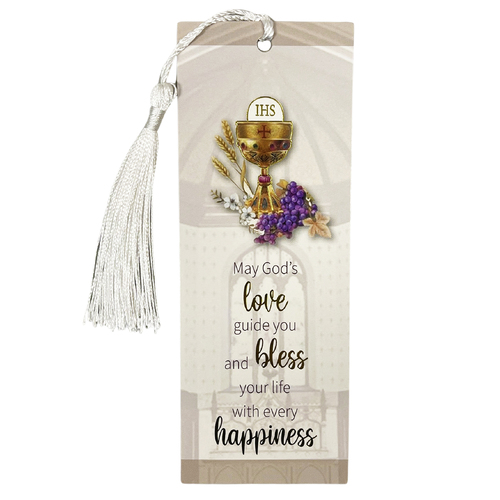 Bookmark Laminated w/tassel - Communion