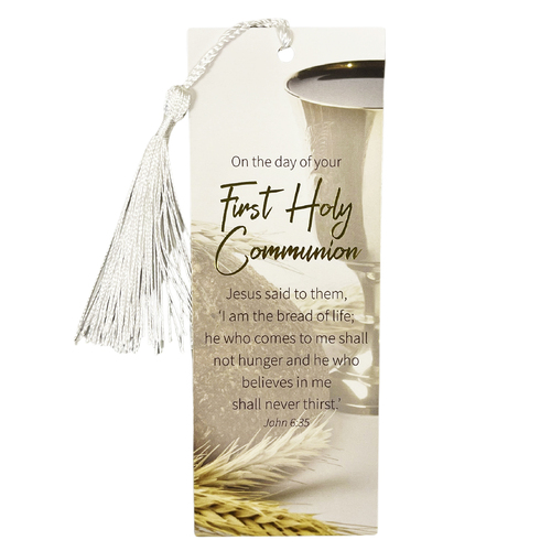 Bookmark Laminated w/tassel - Communion
