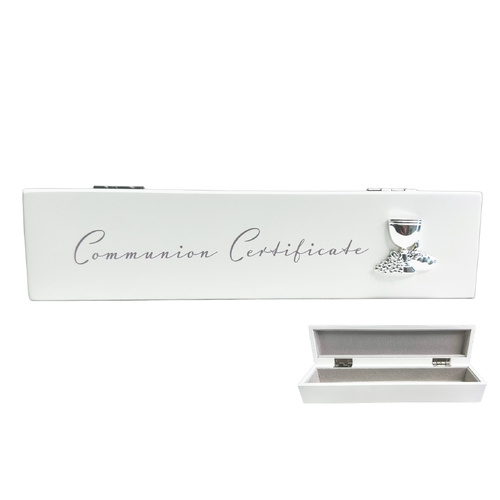 Communion Wooden Certificate Holder w/Motiff