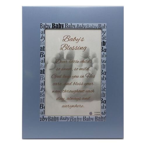 Baby Blessing Photo Frame - Blue
