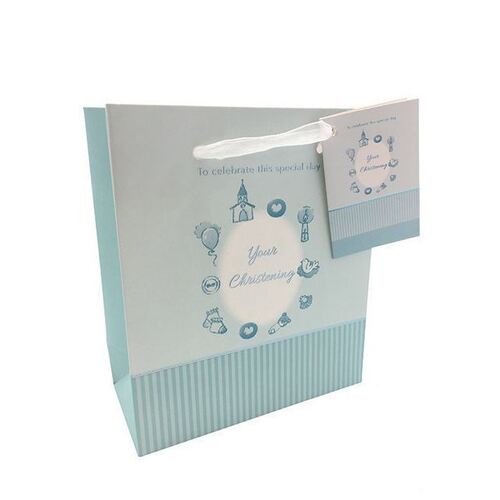 Gift Bag Small - Christening Blue