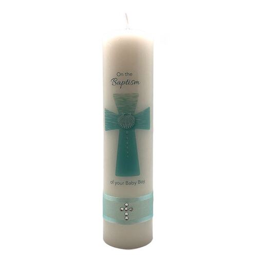 Baptism Candle for Baby Boy