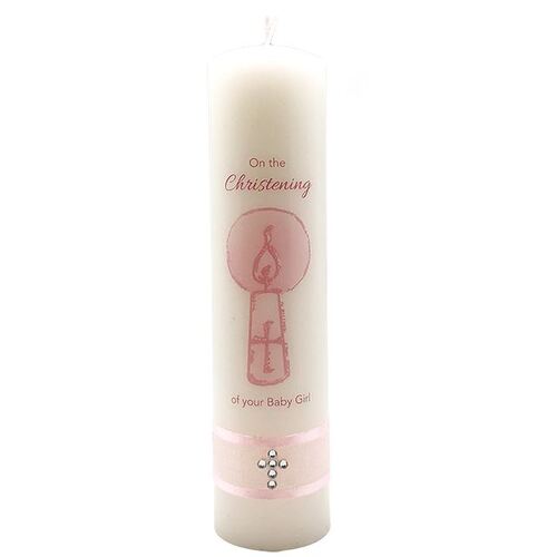 Christening Candle - Baby Girl