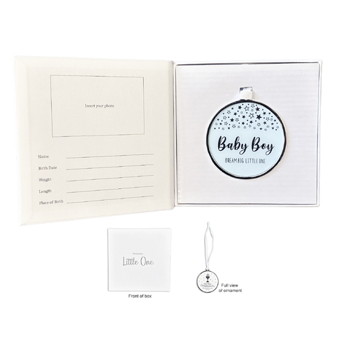 Baby Boy Ornament w/Record