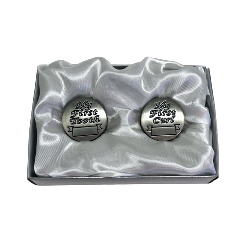First Tooth and Curl Pewter Set