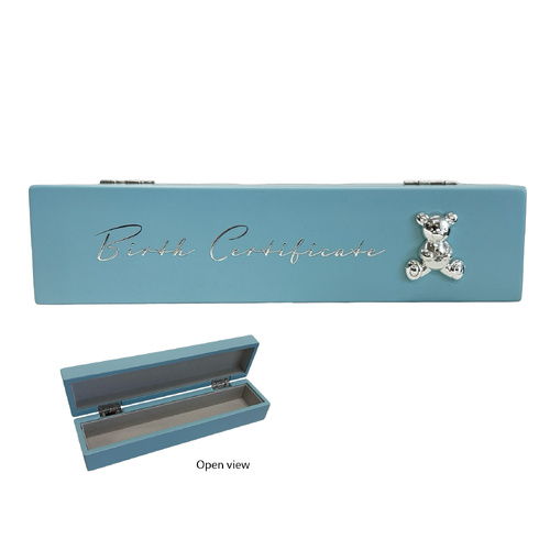 Birth Wooden Certificate Holder w/Motiff