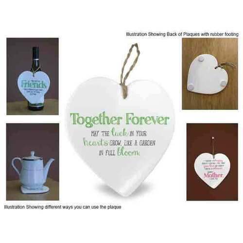 Message in Heart Plaque - Together Forever