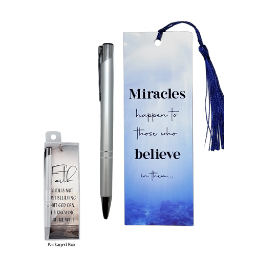 Pen & Bookmark Set - Miracles Happen