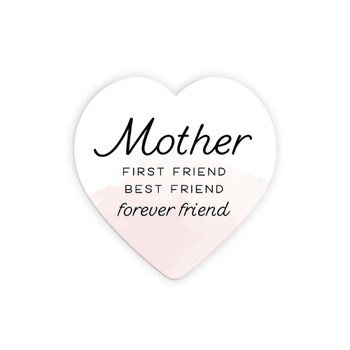 Heartshape Ceramic Coaster - Mother