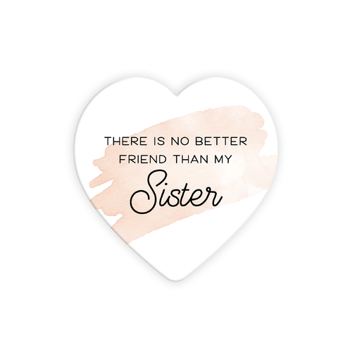 Heartshape Ceramic Coaster - Sister