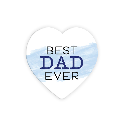 Heartshape Ceramic Coaster - Best Dad