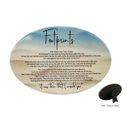 Oval Ceramic Plaques - Footprints