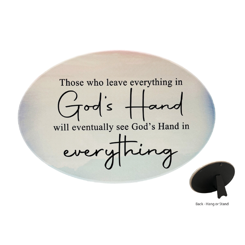 Oval Ceramic Plaques - God's Hand