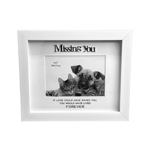 Pet Frame (White) - Missing You