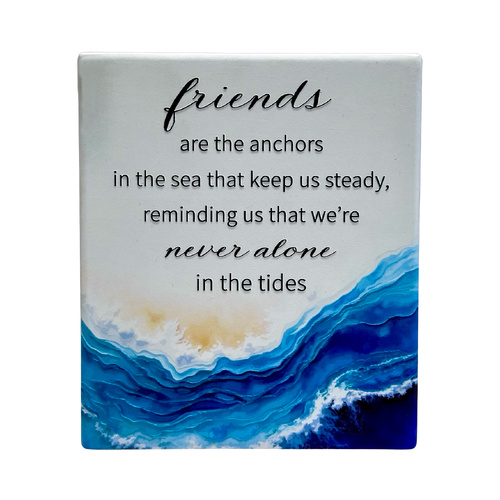 Wave Resin Plaque - Friend