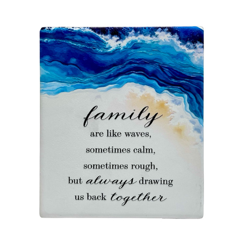 Wave Resin Plaque - Family