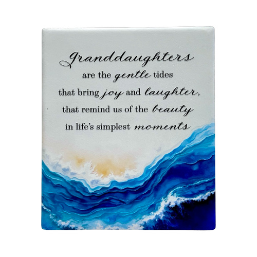 Wave Resin Plaque - Granddaughters