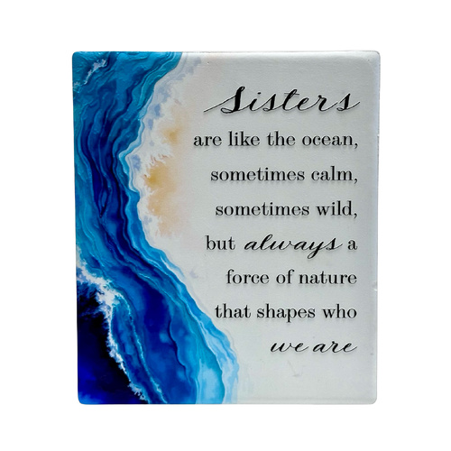 Wave Resin Plaque - Sisters