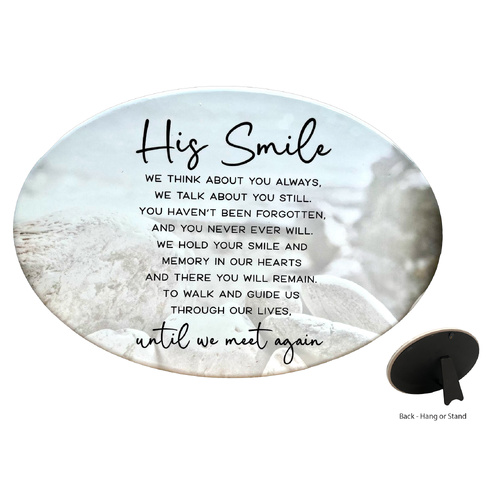 Oval Ceramic Plaques - His Smile