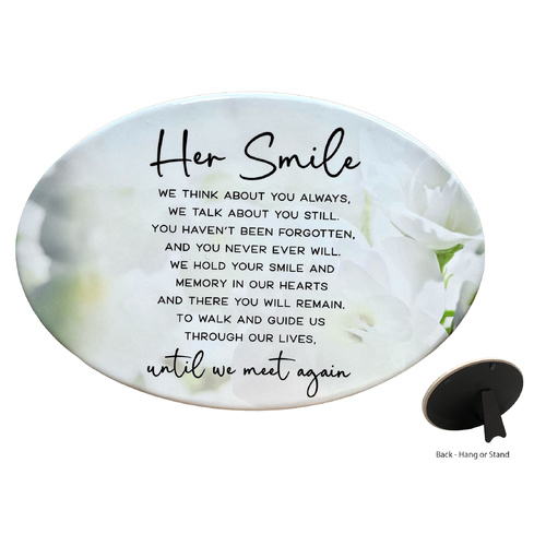 Oval Ceramic Plaques - Her Smile