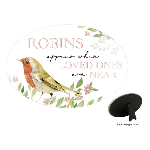 Oval Ceramic Plaques - Red Robbin