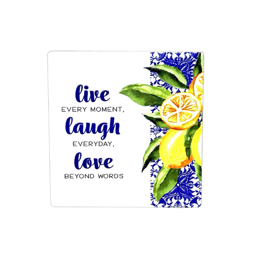 Amalfi Ceramic Magnet - Live, Laugh, Love