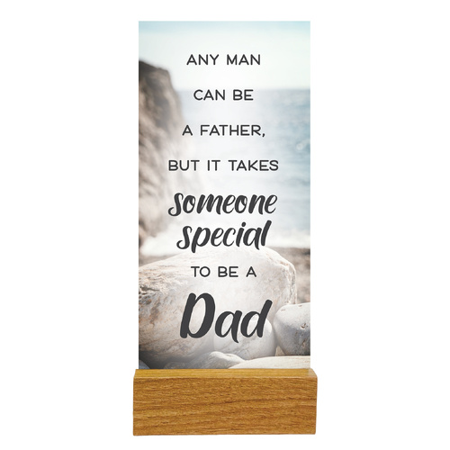 Precious Glass Plaque w/Stand - Dad