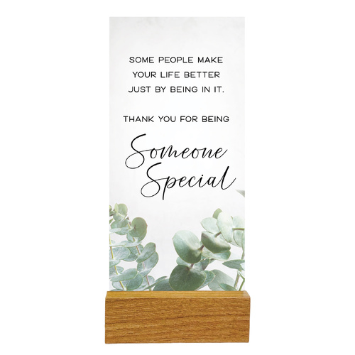 Precious Glass Plaque w/Stand - Someone Special