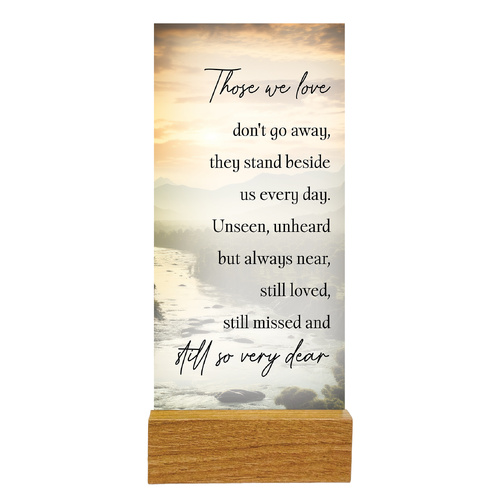 Precious Glass Plaque w/Stand - Those We Love