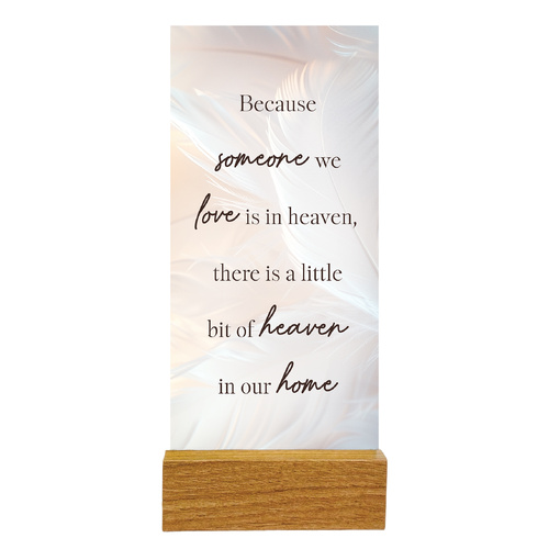 Precious Glass Plaque w/Stand - Heaven