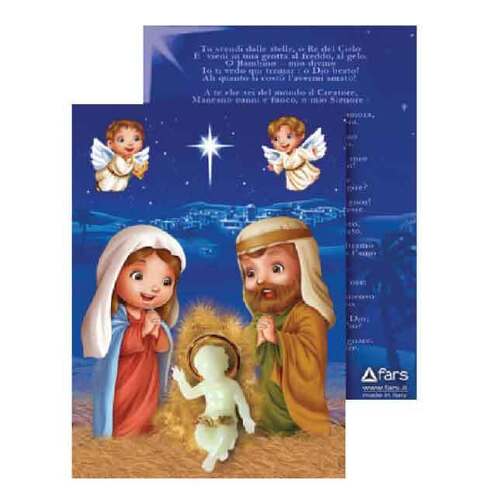 Baby Jesus Card - Luminous Jesus 54 x 85mm