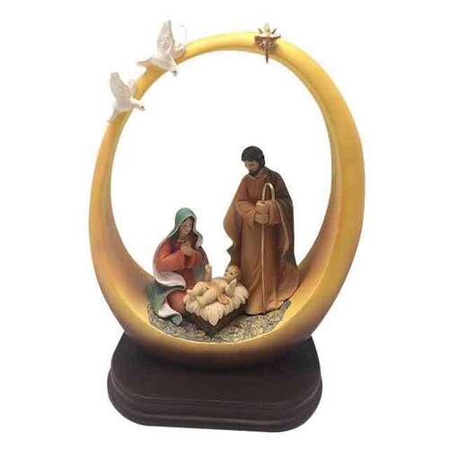 Nativity Holy Family Scene Oval
