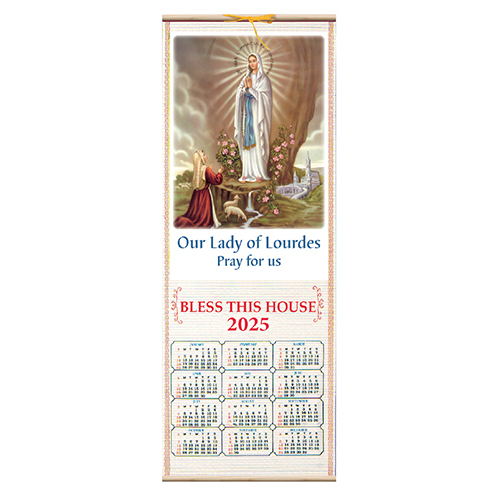 2025 Wood Scroll Calendar - Our Lady Of Lourdes