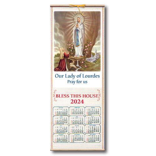 2024 Wood Scroll Calendar - Our Lady Of Lourdes