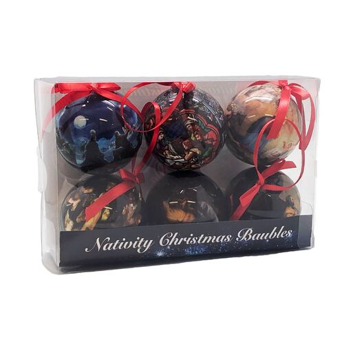 Christmas Ornament Baubles -Set of 6