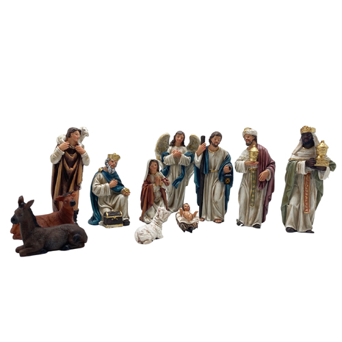 Nativity Set Resin - 11 pcs - 100mm