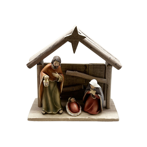 Nativity Scene W/Stable - 3 Pieces