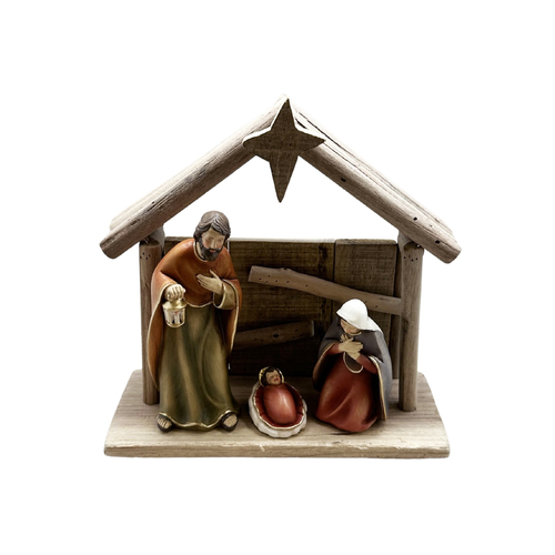 Nativity Scence W/Stable - 3 Pieces