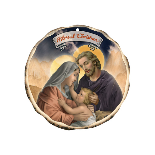 Christmas Wood Plaque - Holy Family