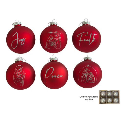 Christmas Red Ornament Baubles