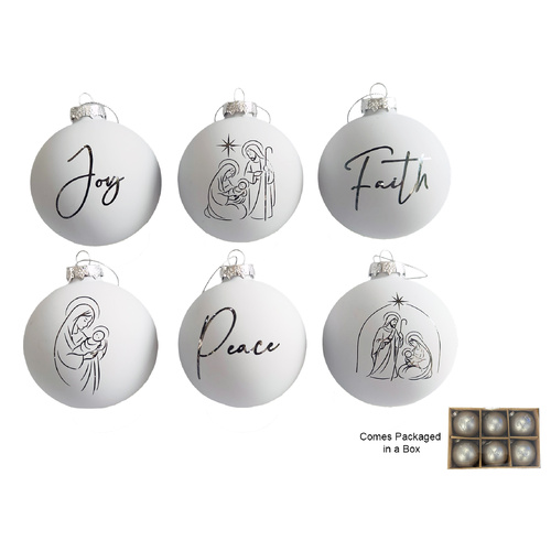 Christmas White Ornament Baubles