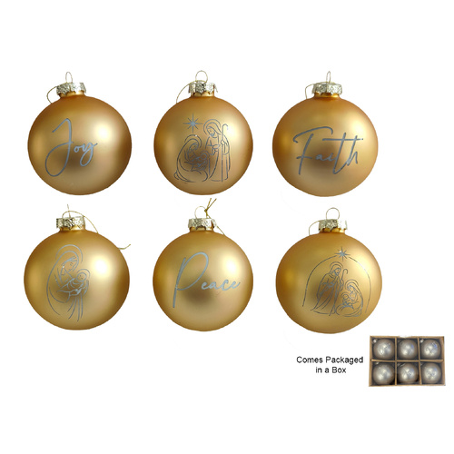 Christmas Gold Ornament Baubles