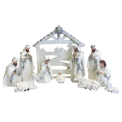 Nativity Stable Set Resin - 11pcs 175mm